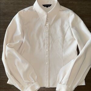 Kindersalmon Button Down Ballon Sleeve Top